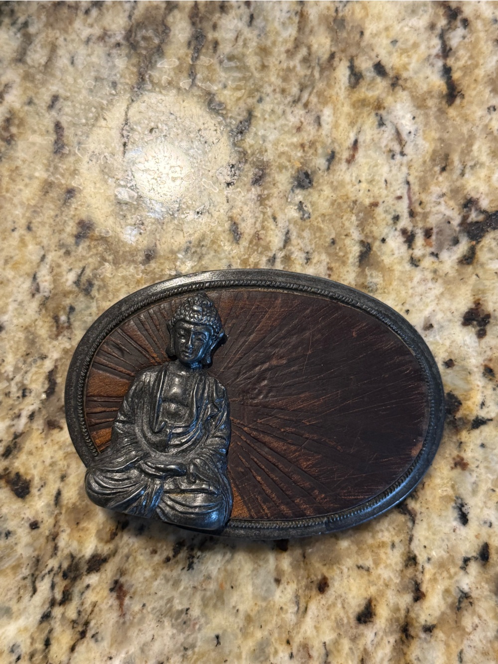 Vintage Oval Buddha Belt Buckle